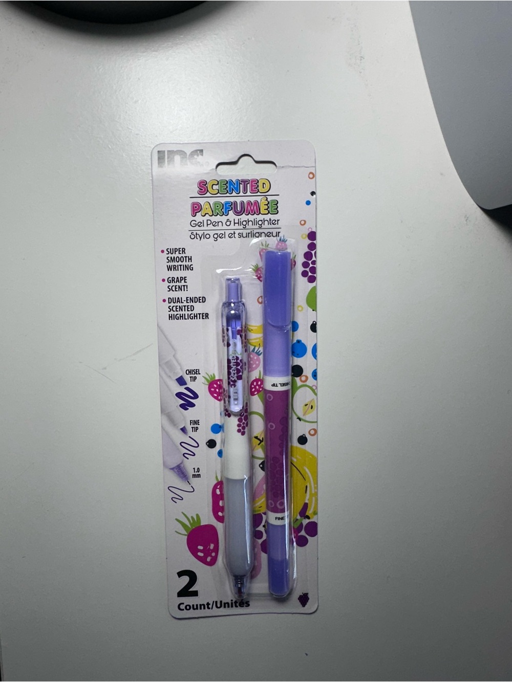 INC International Concepts Purple Scented Gel Pen & Dual-Ended Highlighter